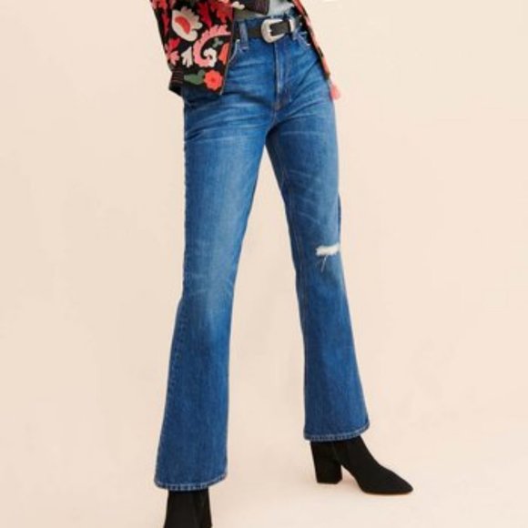 Anthropologie Edwin Pretender Averi Flare Jeans 27 - Picture 1 of 9